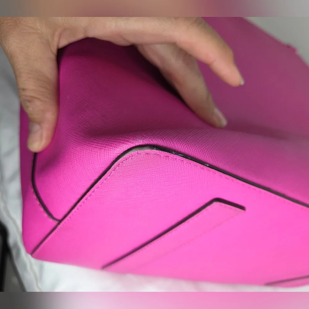 Kate Spade Fuchsia Leather Tote Bag with Dual Top Handles - Picture 6 of 16